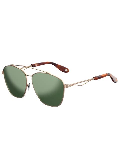 givenchy 7049|Givenchy Men's GV 7049 Mirrored Square Aviator Sunglasses, Gold.